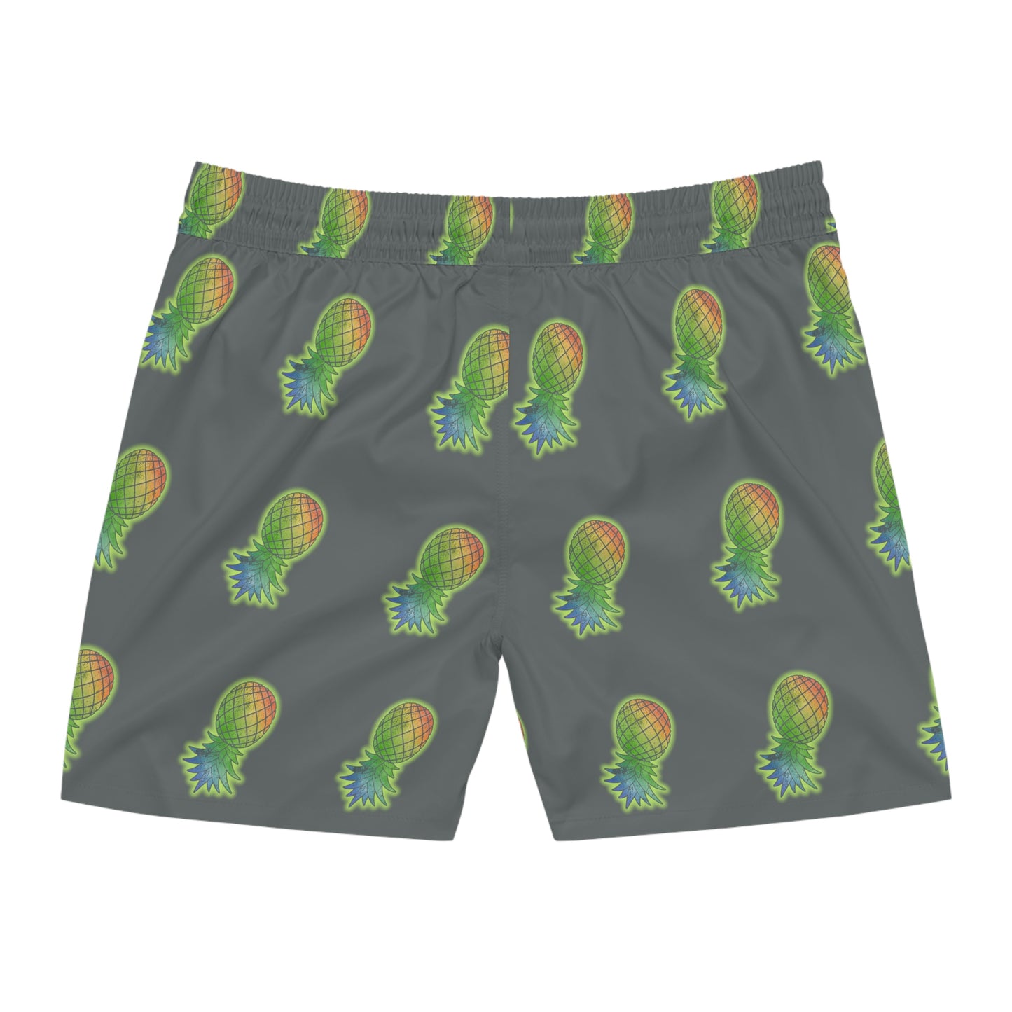 Upside Down Pineapple Men's Mid-Length Swim Shorts (AOP)