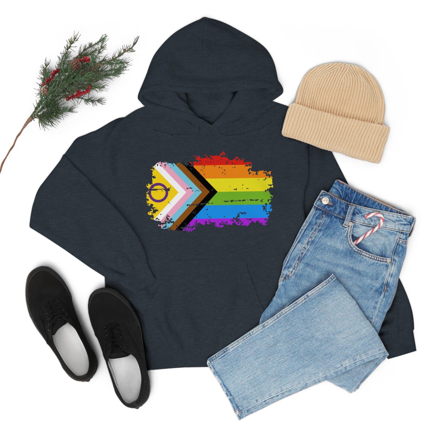 LGBT Pride Flag Unisex Heavy Blend™ Hooded Sweatshirt