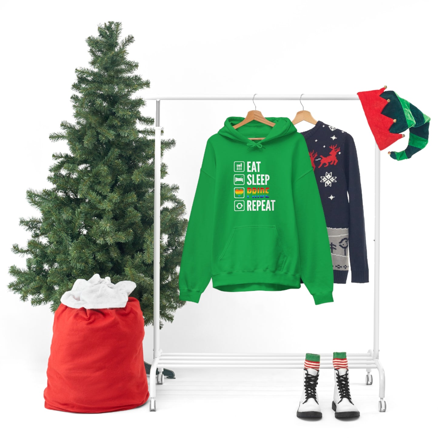 Eat Sleep Pride Repeat Unisex Heavy Blend™ Hooded Sweatshirt