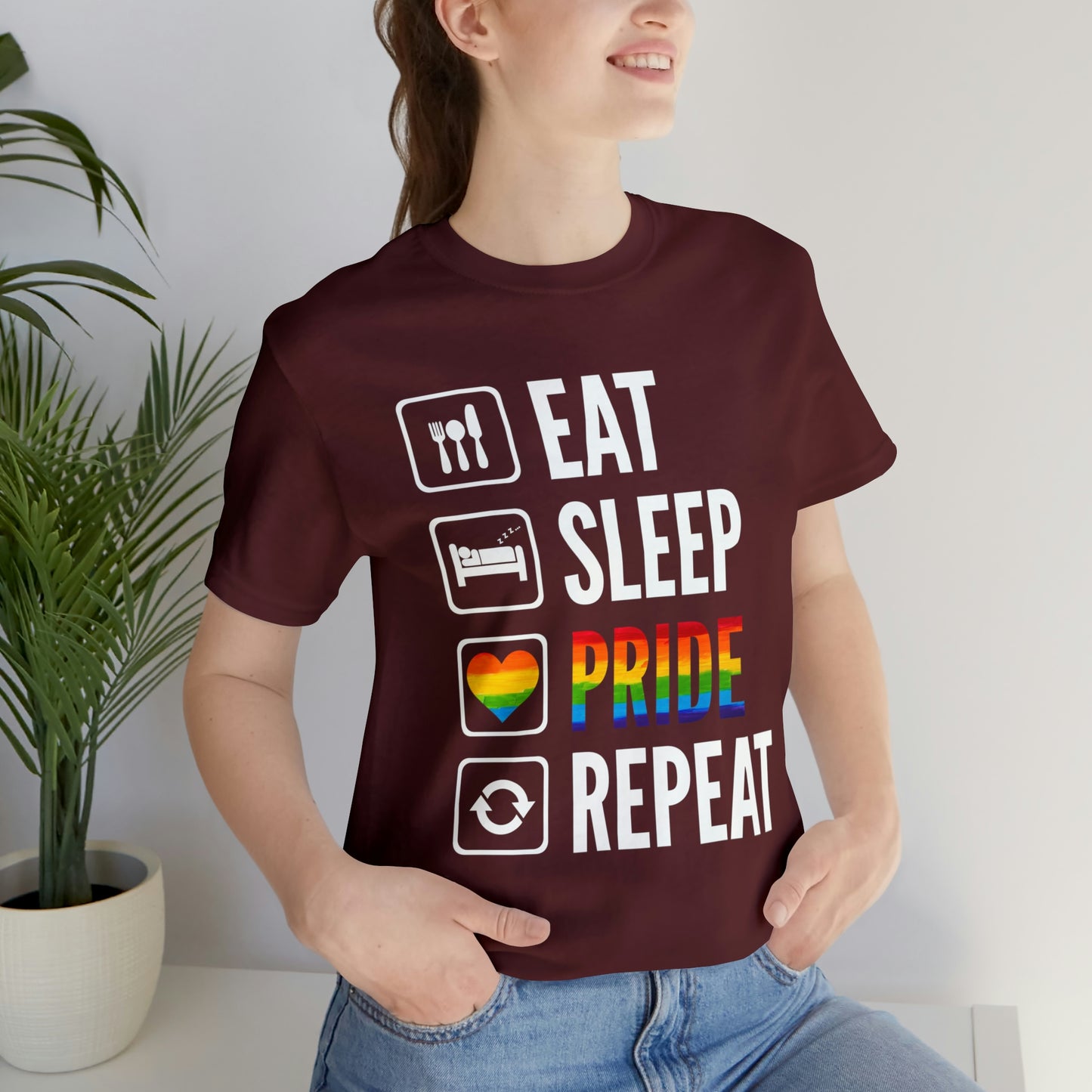 Eat Sleep Pride Repeat Unisex Tee