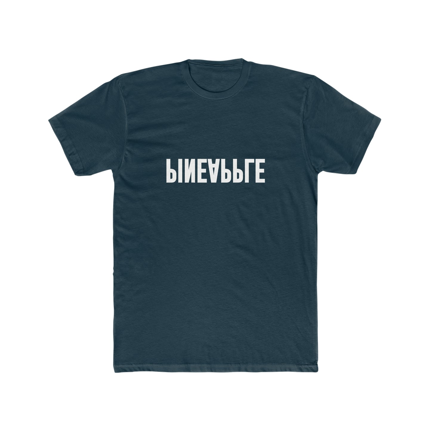 Upside Down Pineapple Word Men's Ring Spun Cotton Crew Tee