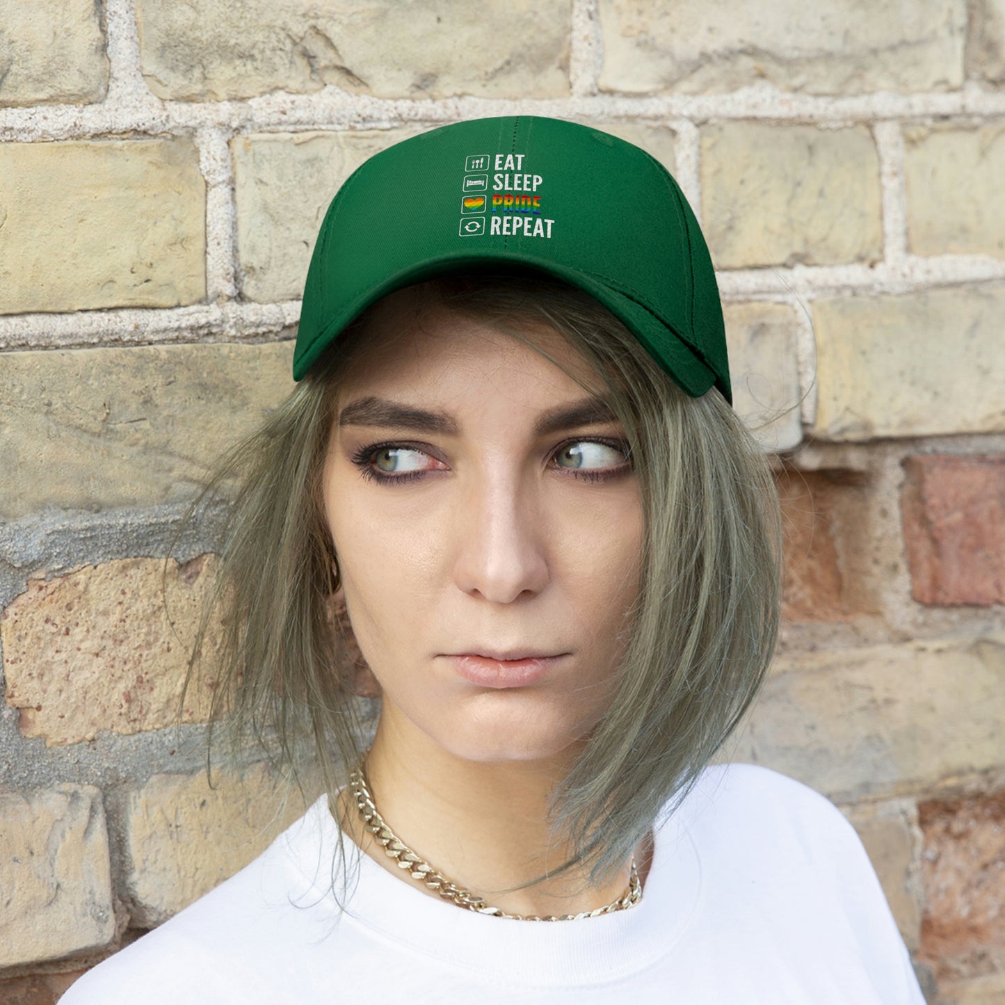 Eat Sleep Pride Repeat Unisex Twill Hat