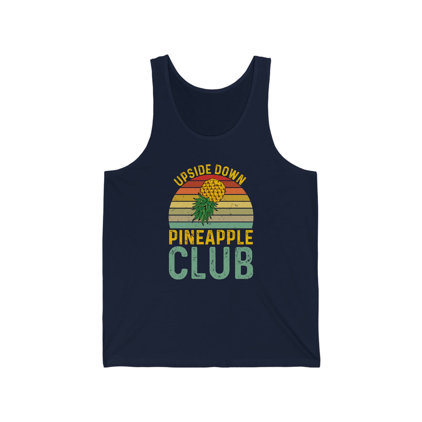 Upside Down Pineapple Club Retro Unisex Jersey Tank