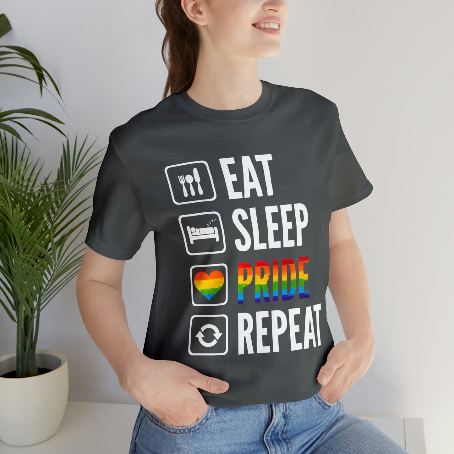 Eat Sleep Pride Repeat Unisex Tee
