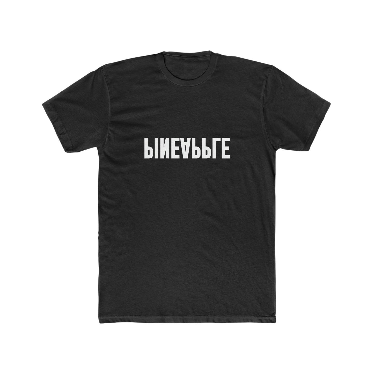 Upside Down Pineapple Word Men's Ring Spun Cotton Crew Tee