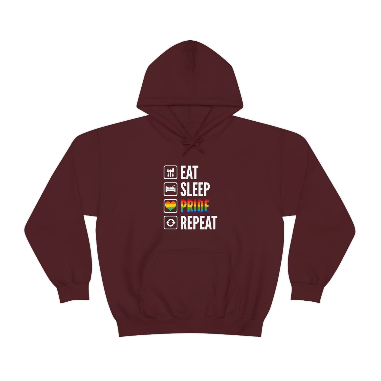 Eat Sleep Pride Repeat Unisex Heavy Blend™ Hooded Sweatshirt