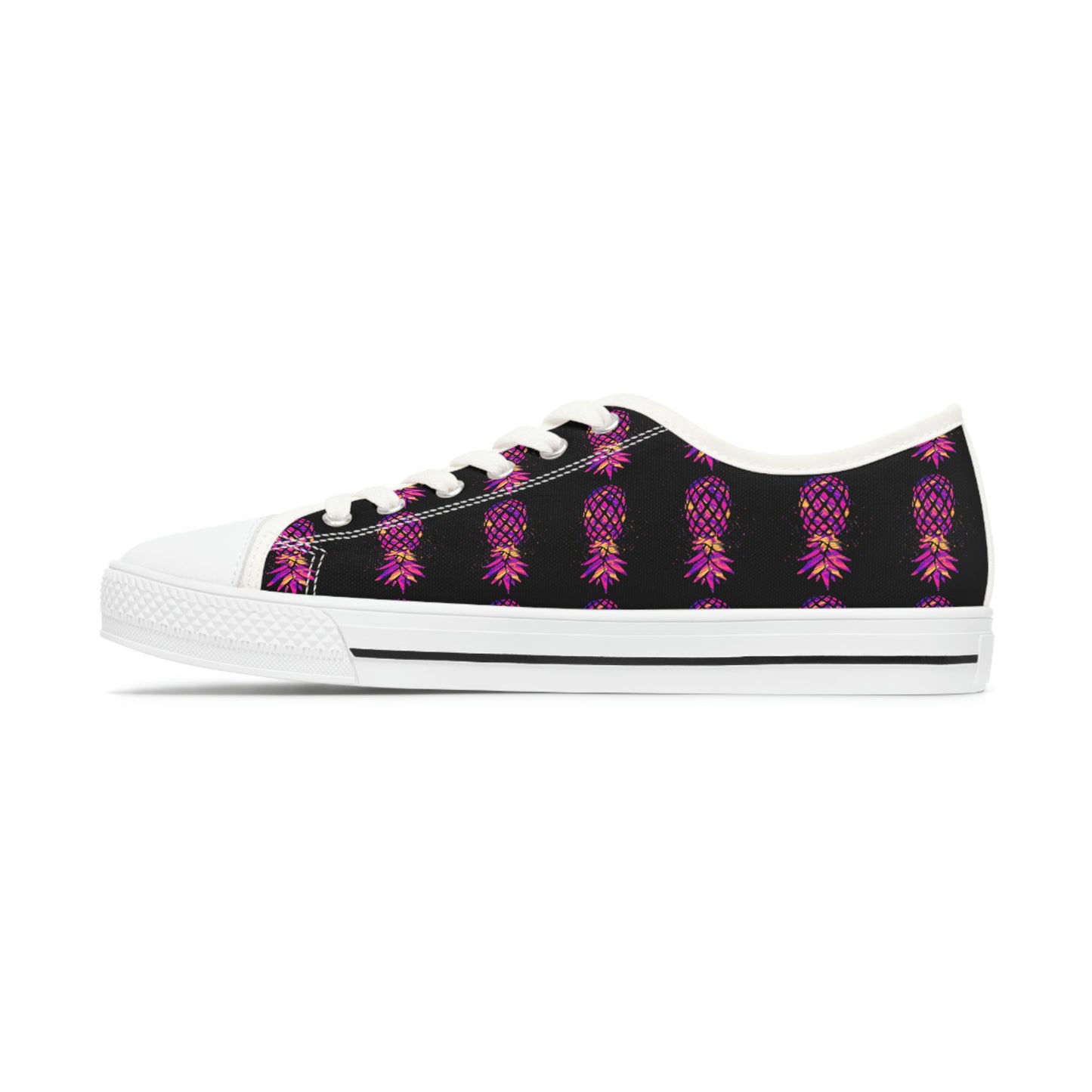Multicolor Pineapple Women's Low Top Sneakers