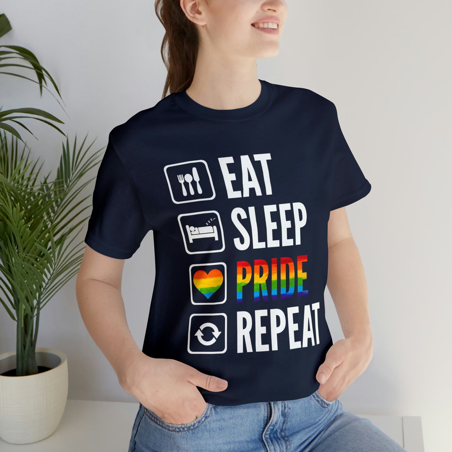 Eat Sleep Pride Repeat Unisex Tee