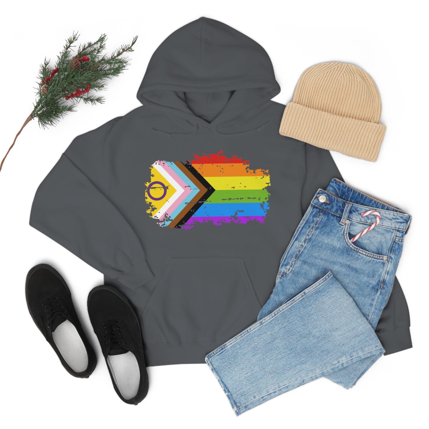 LGBT Pride Flag Unisex Heavy Blend™ Hooded Sweatshirt