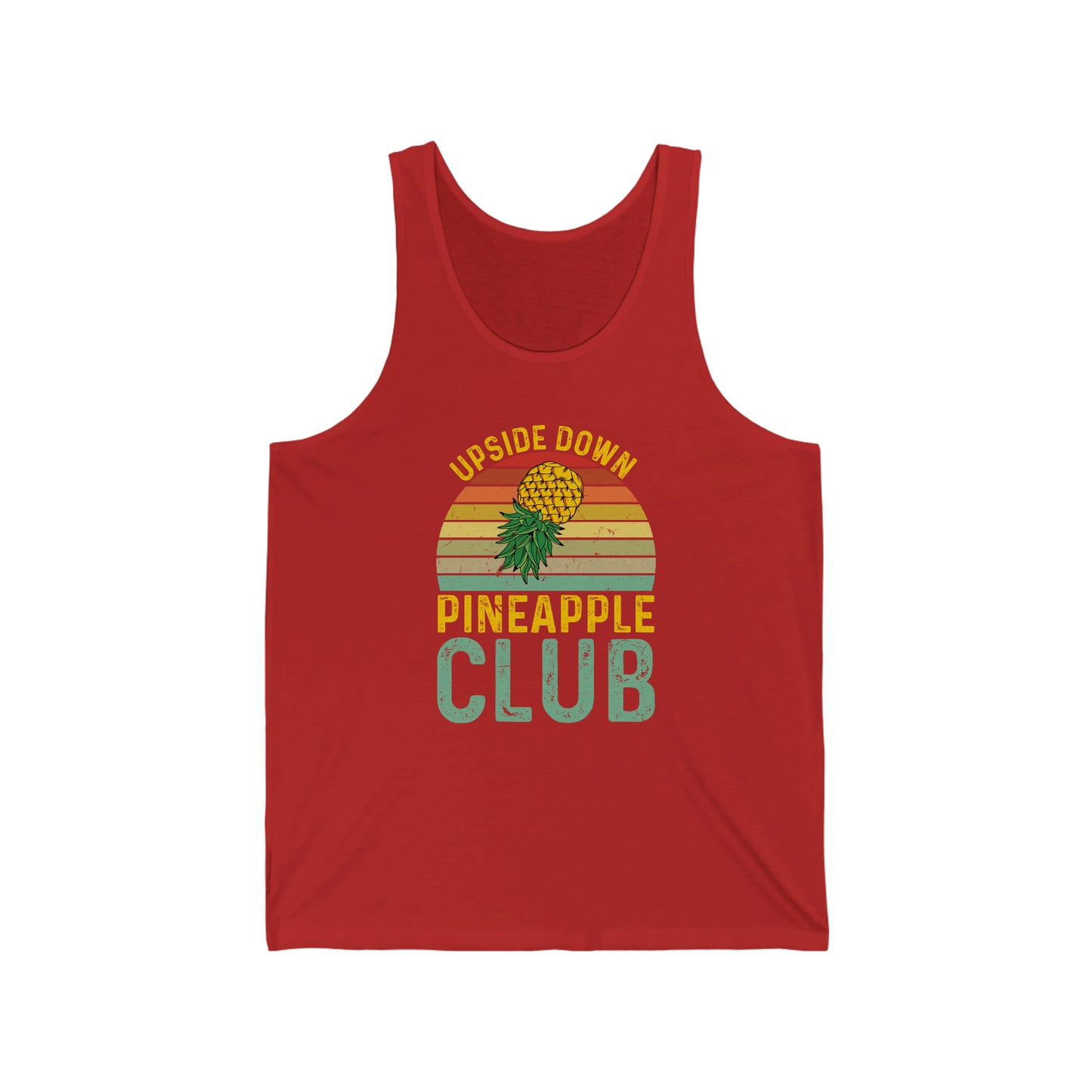 Upside Down Pineapple Club Retro Unisex Jersey Tank