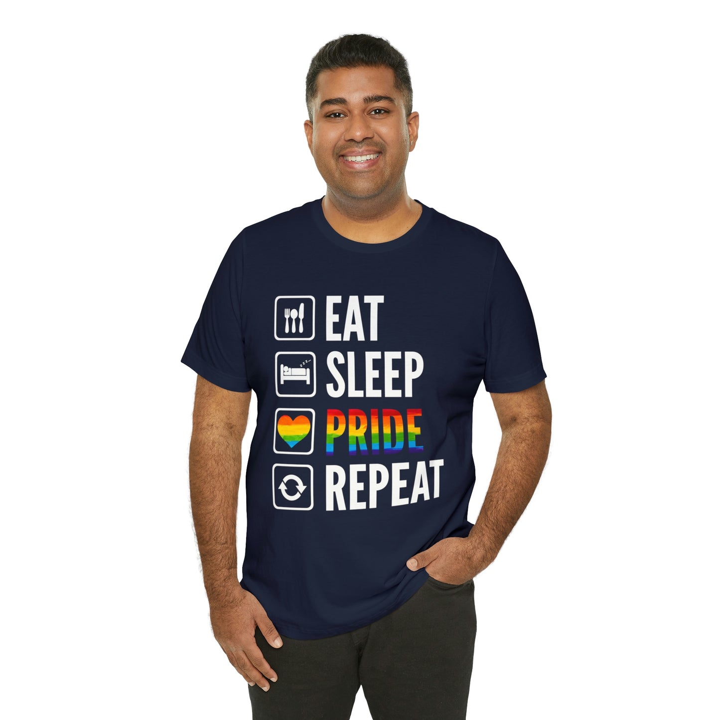 Eat Sleep Pride Repeat Unisex Tee