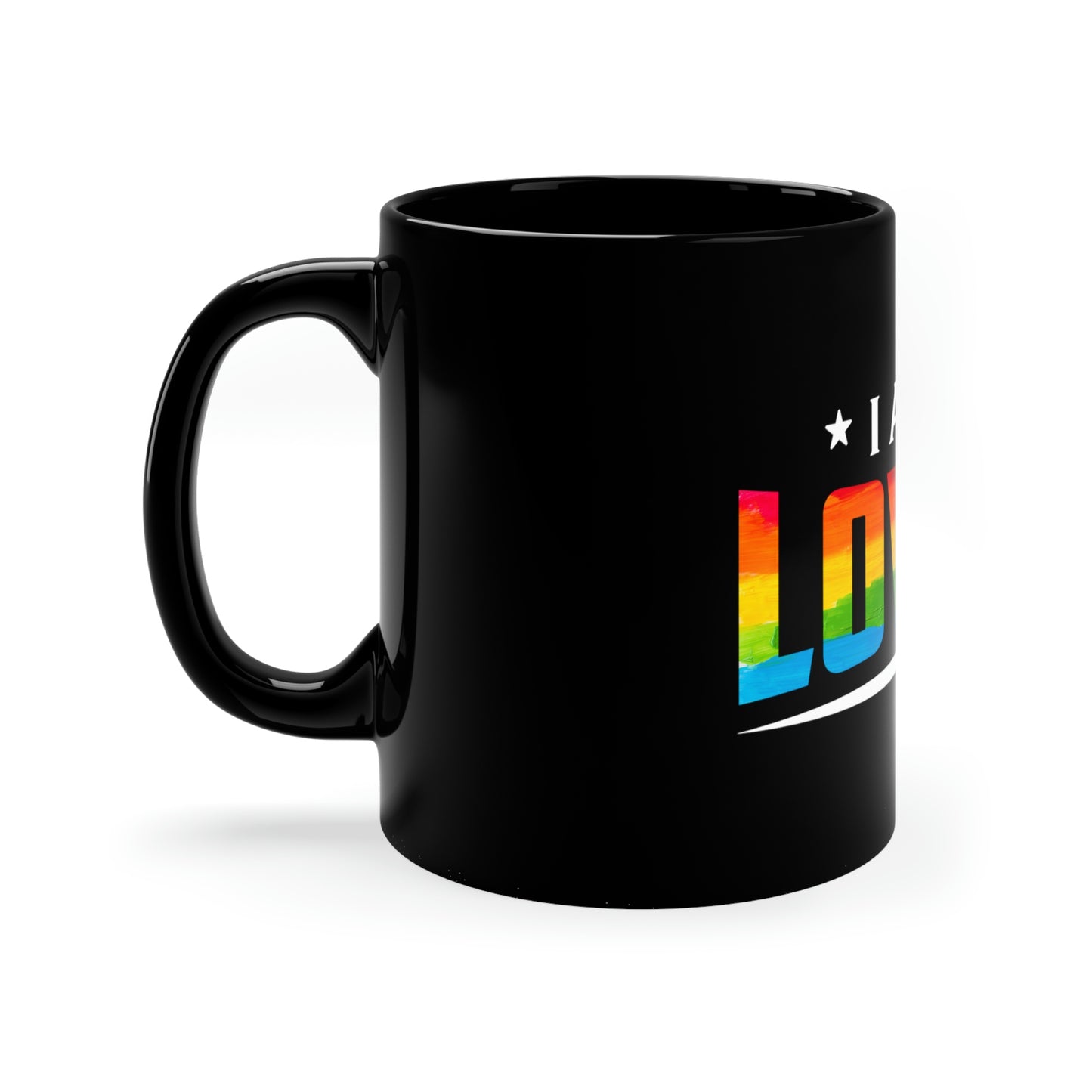 I Am Loved Black Mug
