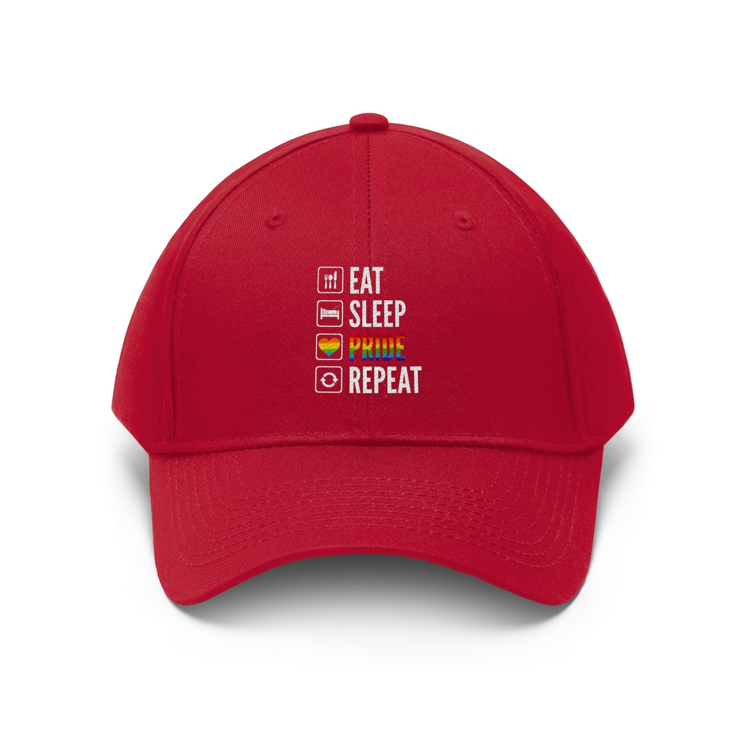 Eat Sleep Pride Repeat Unisex Twill Hat