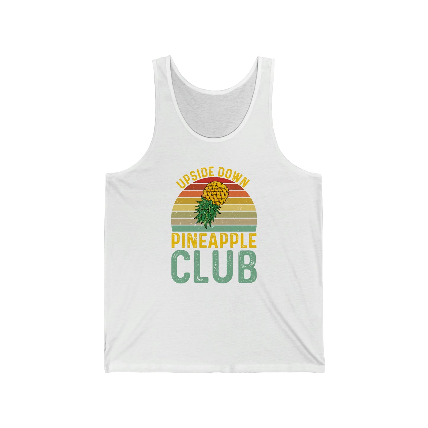Upside Down Pineapple Club Retro Unisex Jersey Tank