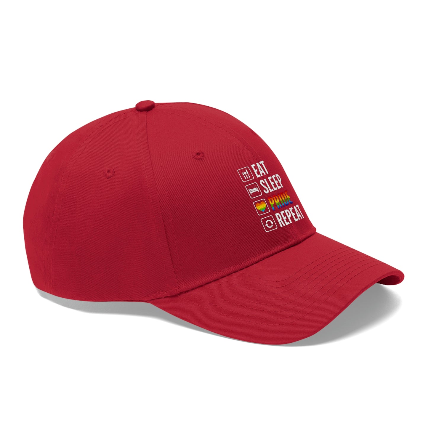 Eat Sleep Pride Repeat Unisex Twill Hat