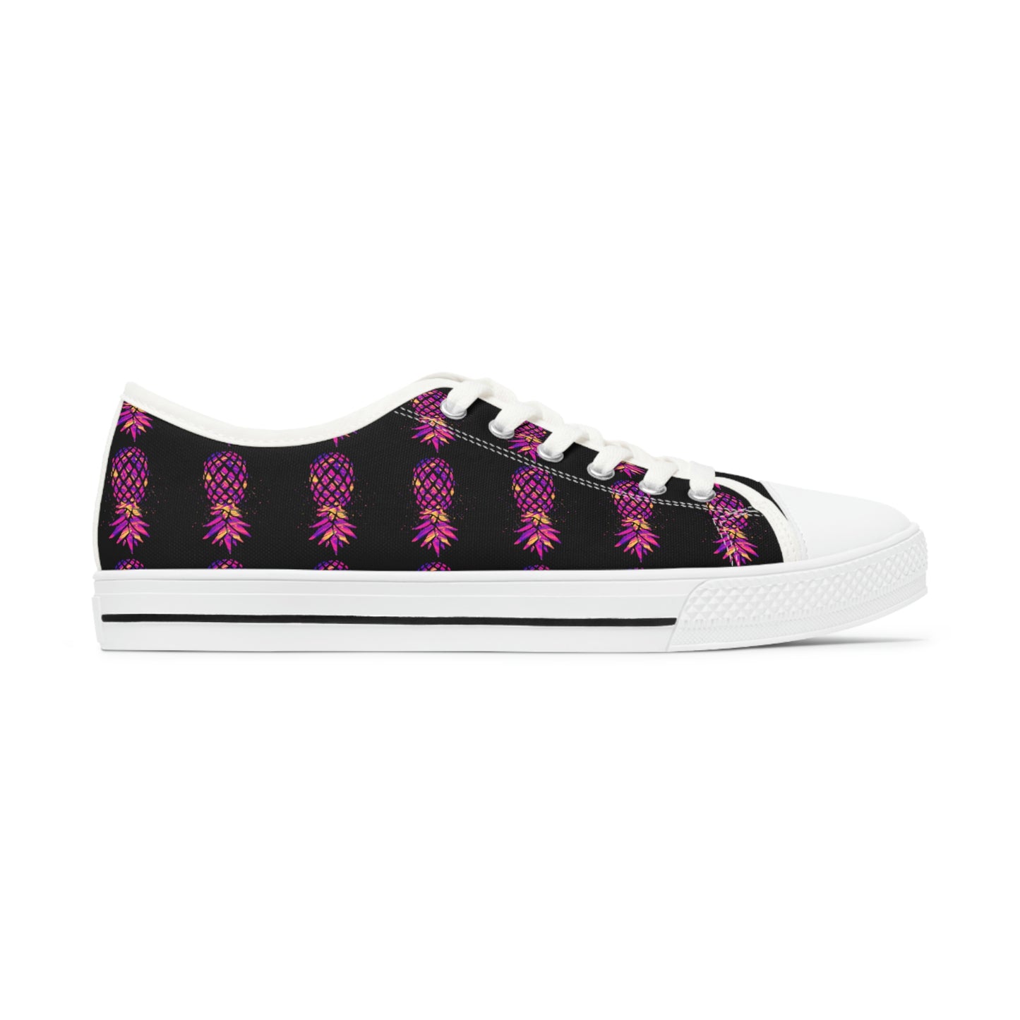 Multicolor Pineapple Women's Low Top Sneakers