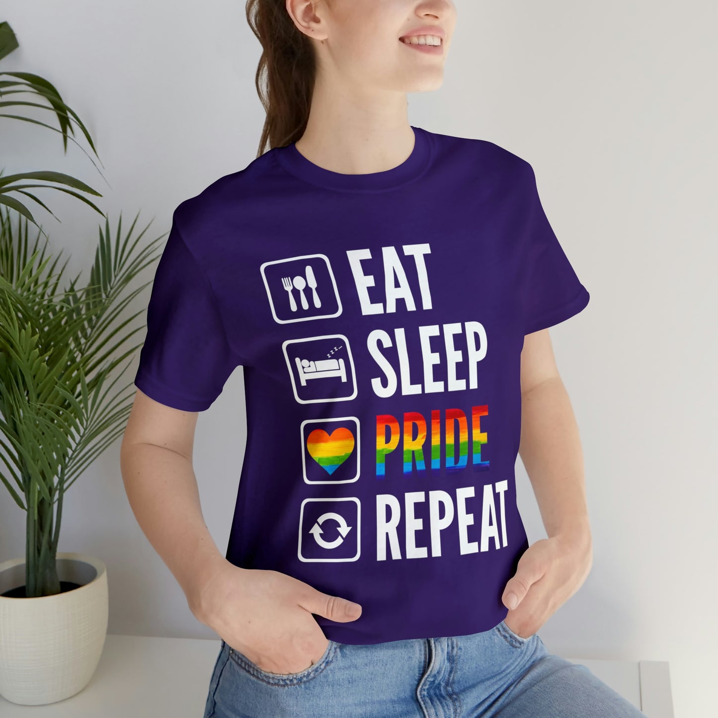 Eat Sleep Pride Repeat Unisex Tee