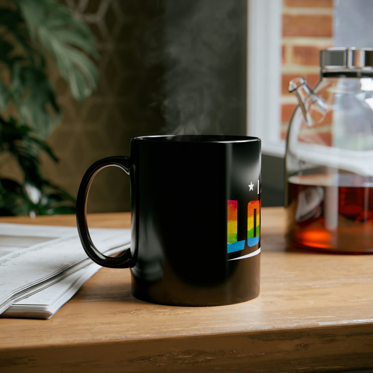 I Am Loved Black Mug