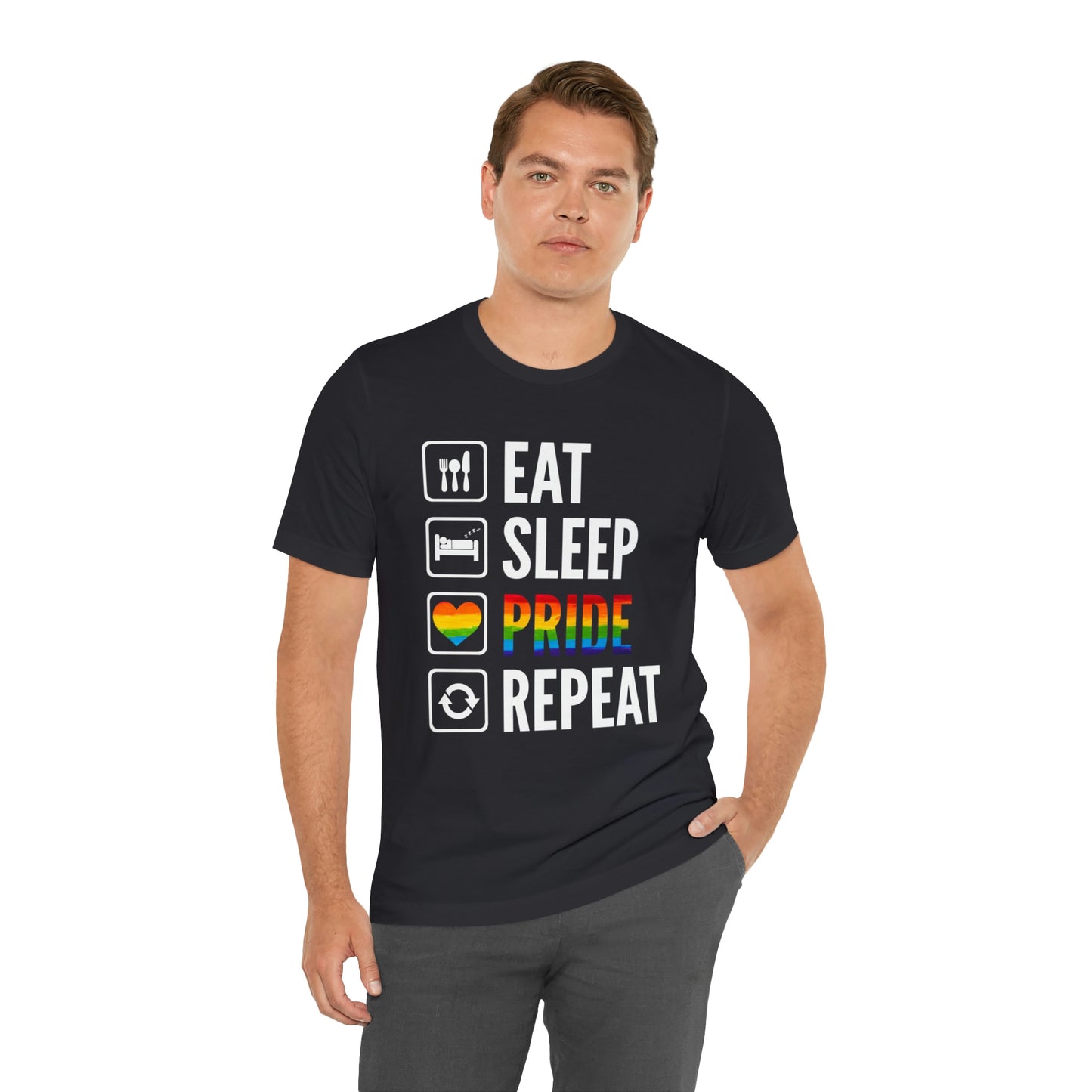 Eat Sleep Pride Repeat Unisex Tee
