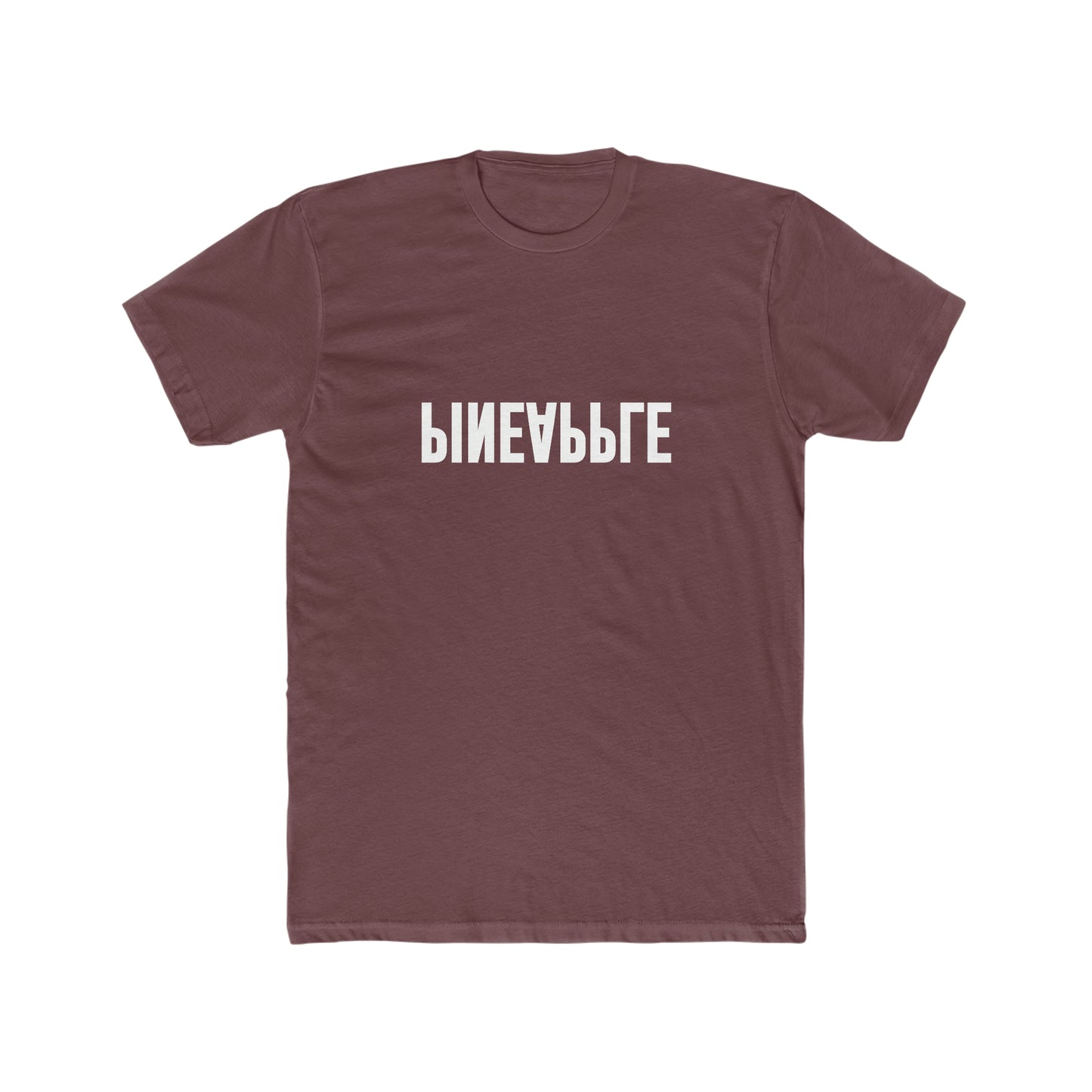 Upside Down Pineapple Word Men's Ring Spun Cotton Crew Tee