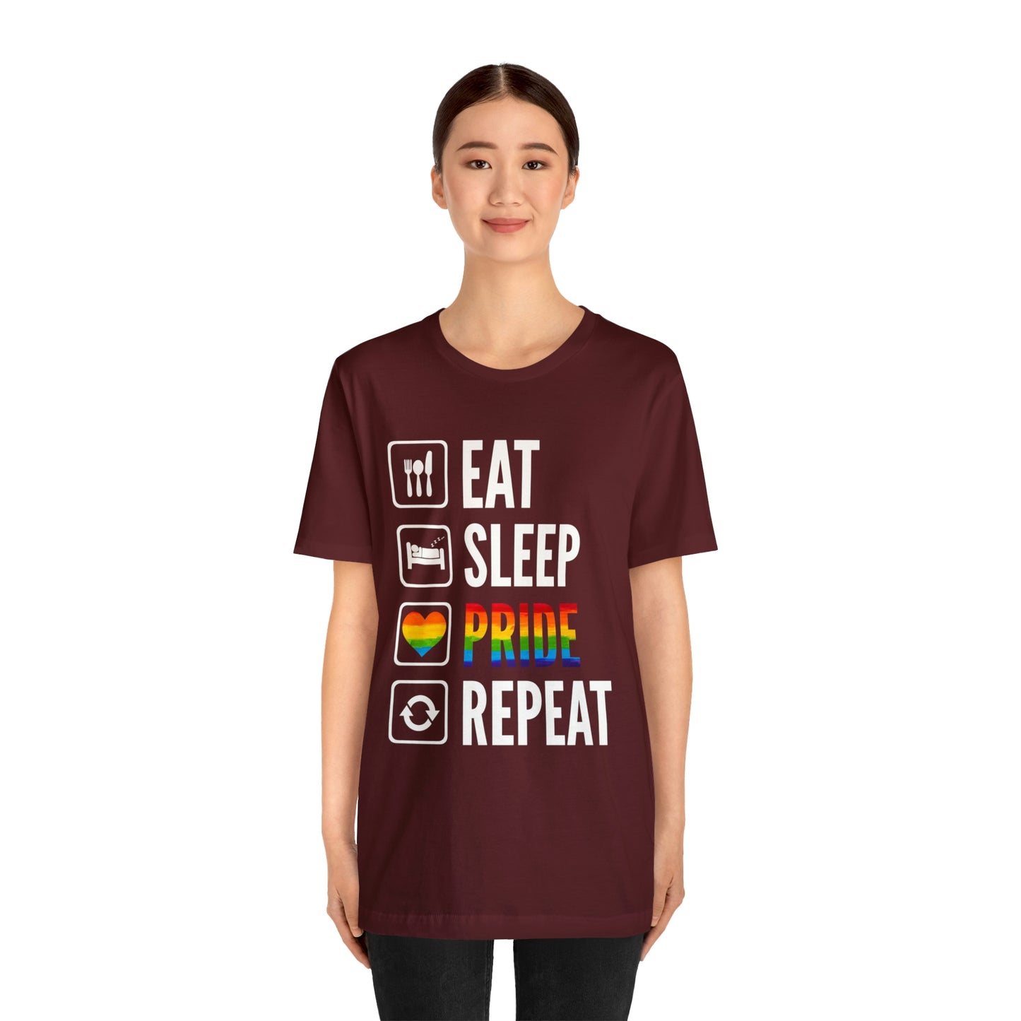 Eat Sleep Pride Repeat Unisex Tee