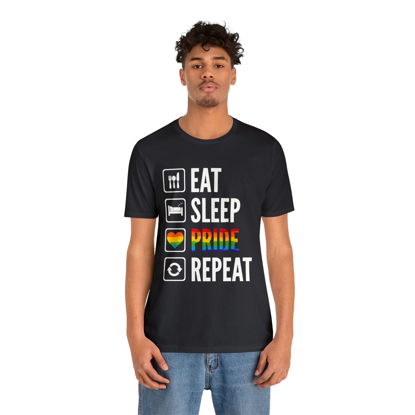Eat Sleep Pride Repeat Unisex Tee
