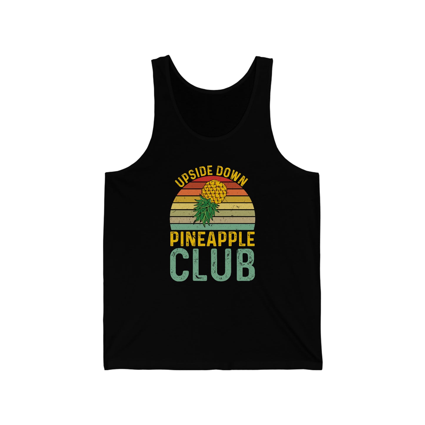 Upside Down Pineapple Club Retro Unisex Jersey Tank