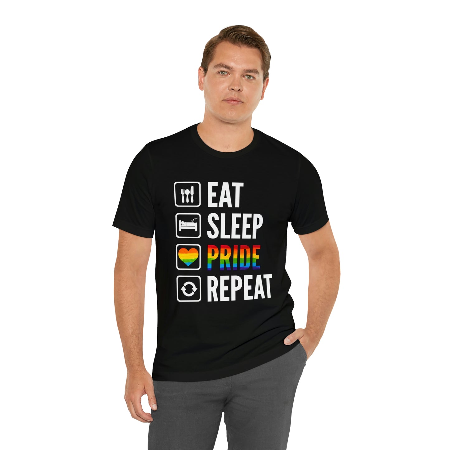 Eat Sleep Pride Repeat Unisex Tee