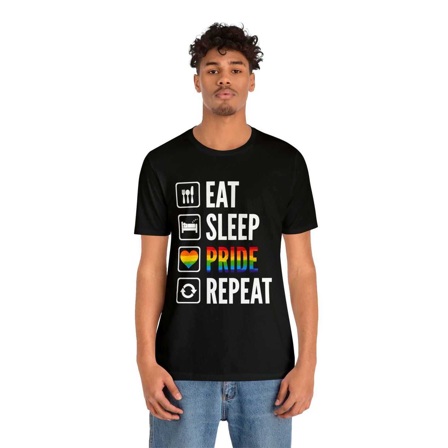 Eat Sleep Pride Repeat Unisex Tee