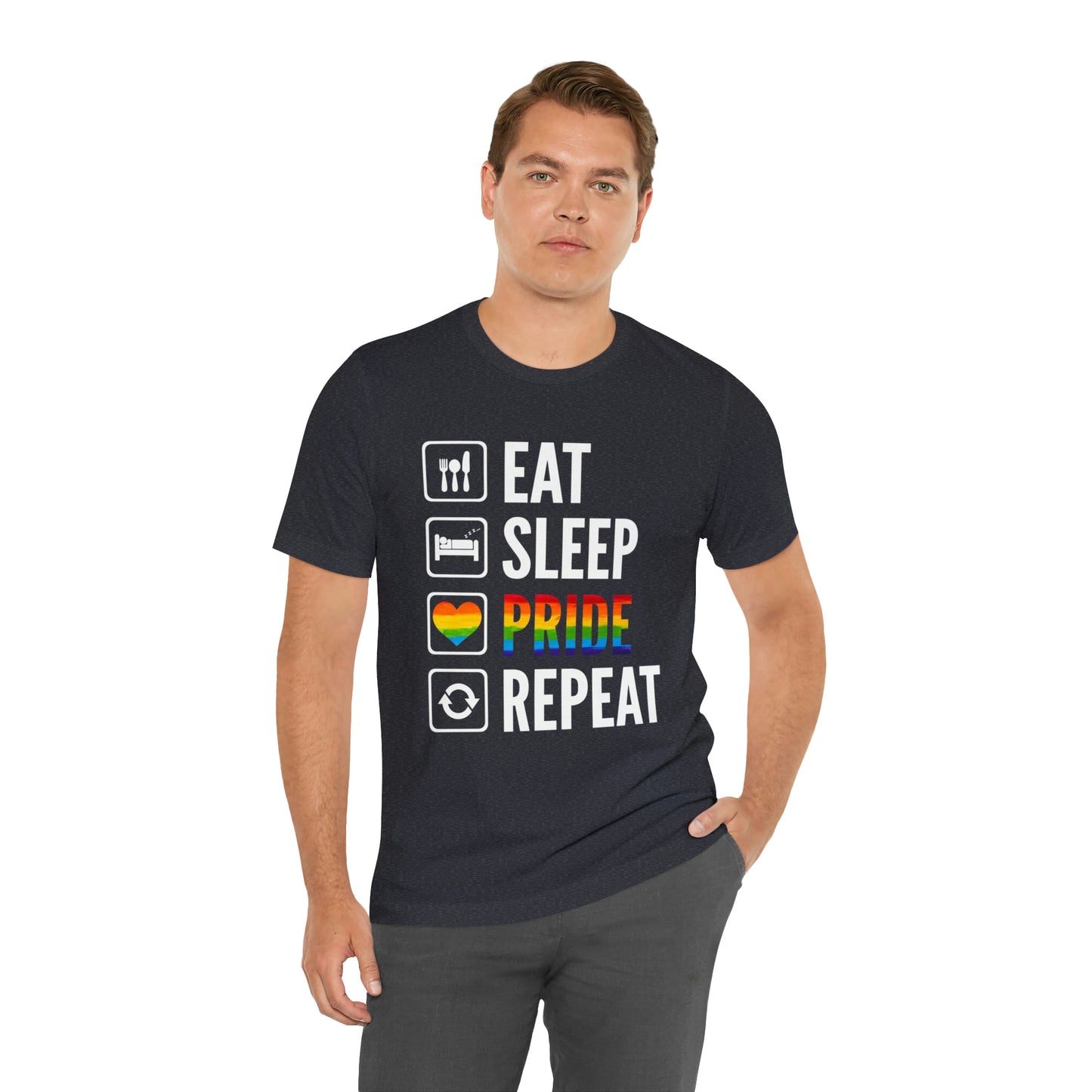 Eat Sleep Pride Repeat Unisex Tee