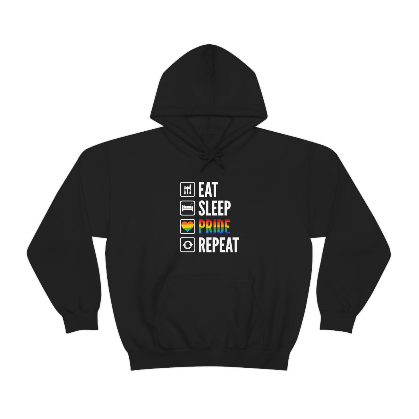 Eat Sleep Pride Repeat Unisex Heavy Blend™ Hooded Sweatshirt