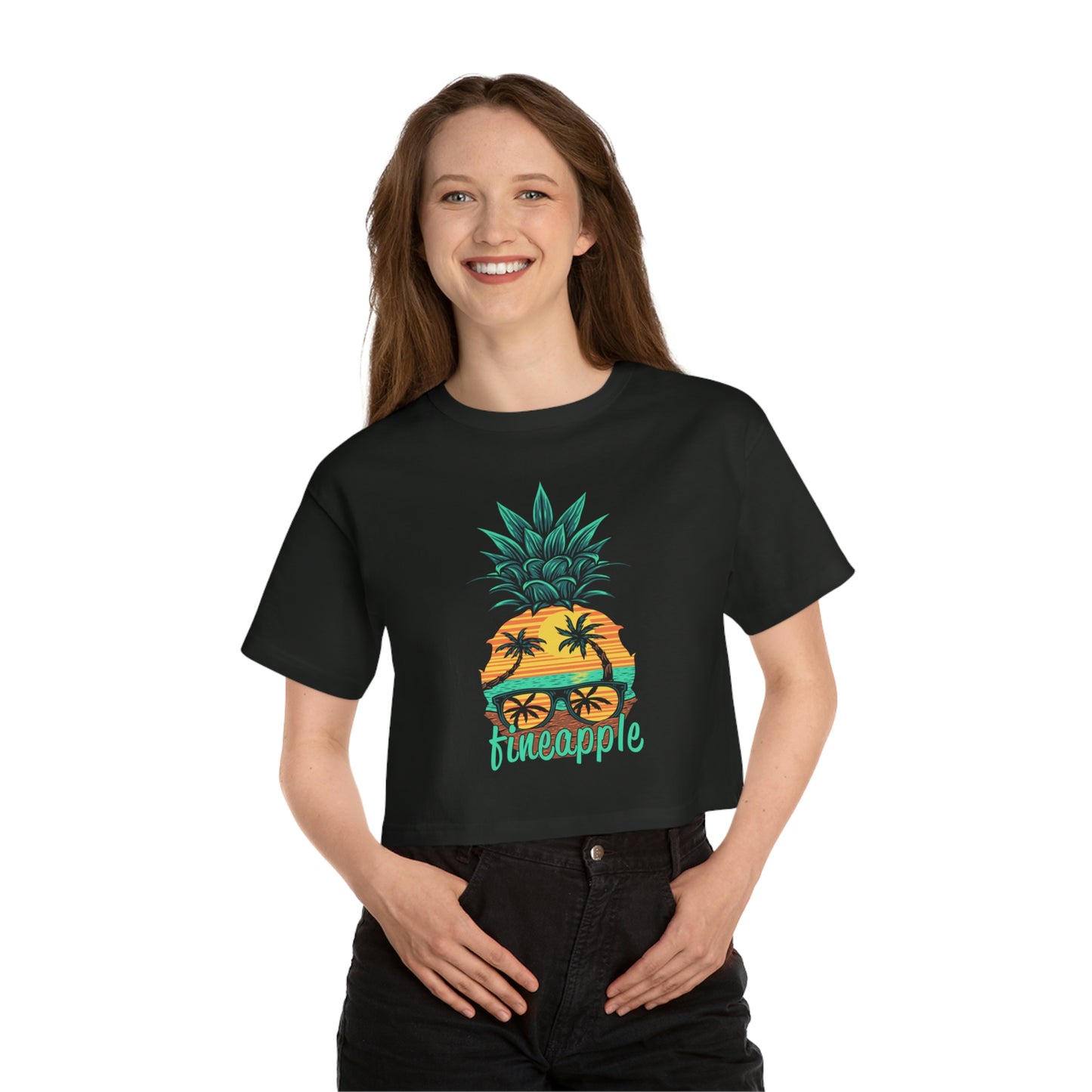 Fineapple wanderLuSt ADVENTURES Champion Women's Heritage Cropped T-Shirt