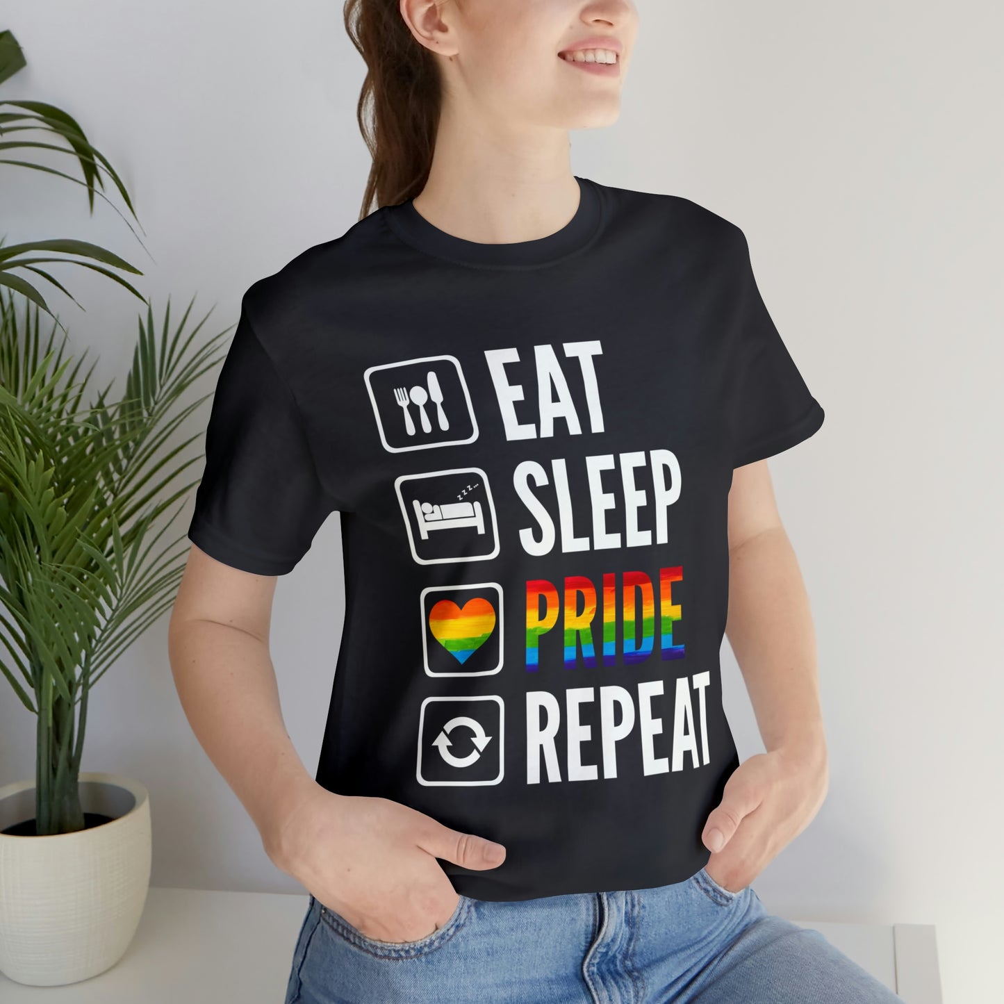 Eat Sleep Pride Repeat Unisex Tee