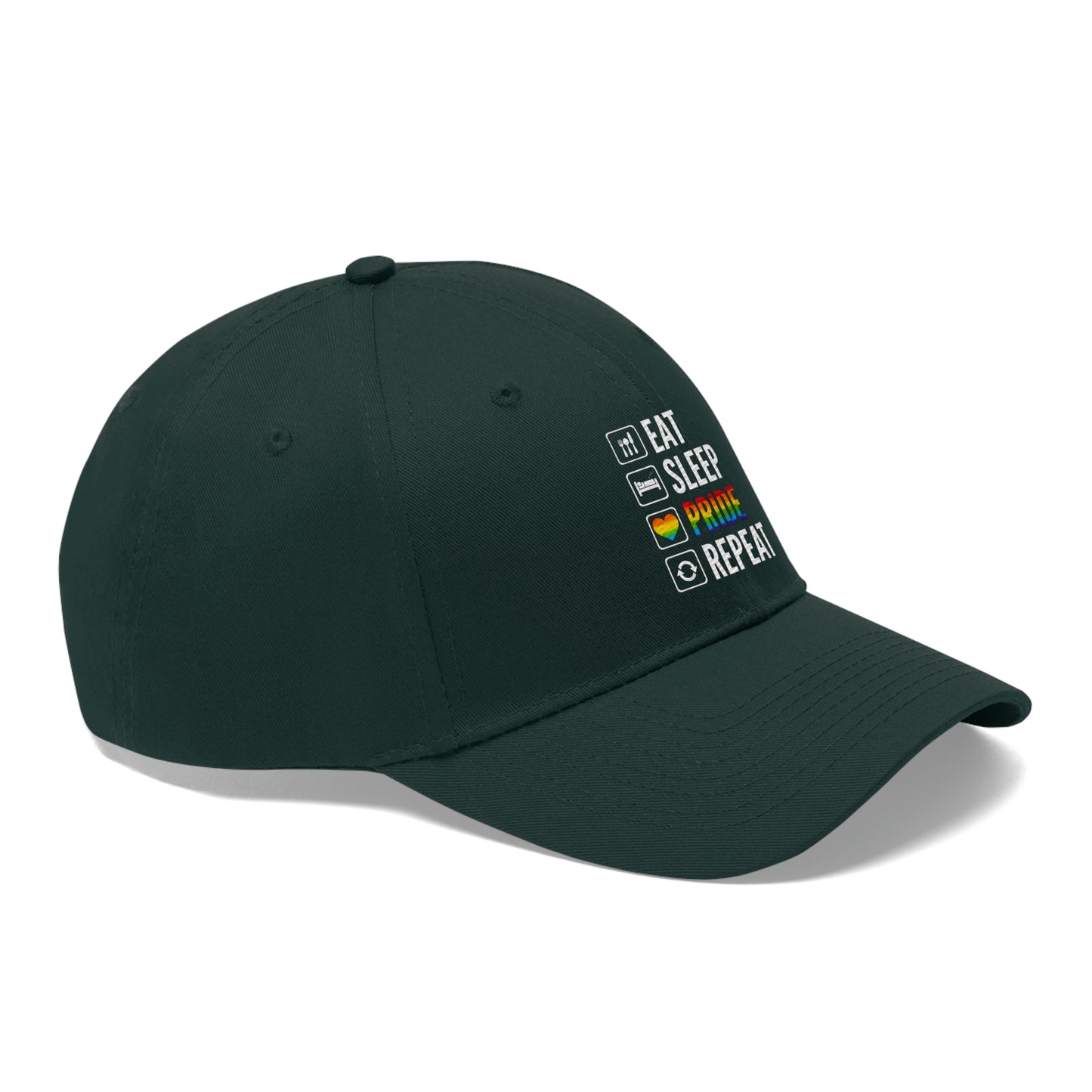 Eat Sleep Pride Repeat Unisex Twill Hat