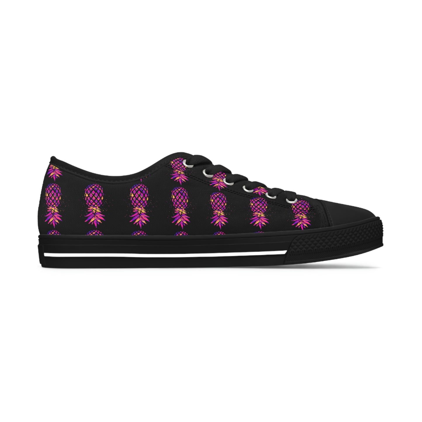 Multicolor Pineapple Women's Low Top Sneakers
