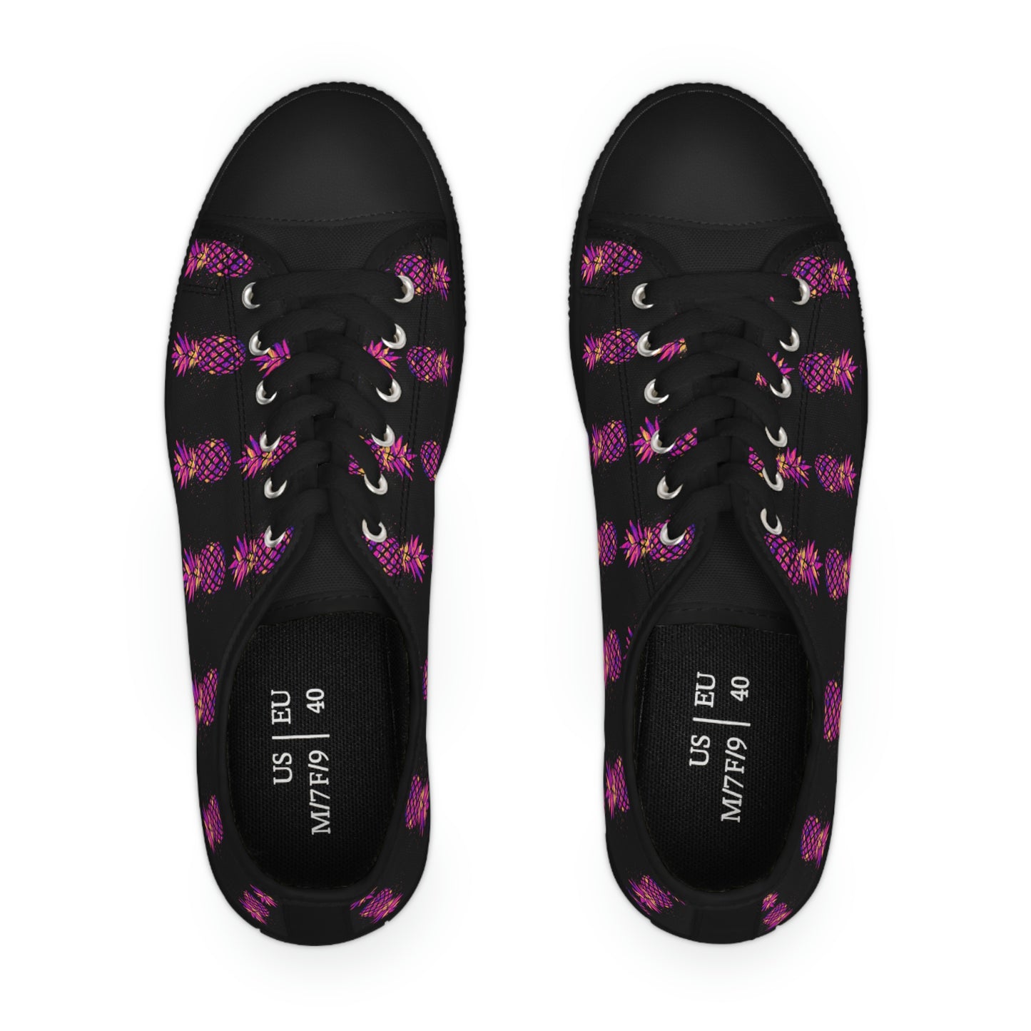 Multicolor Pineapple Women's Low Top Sneakers