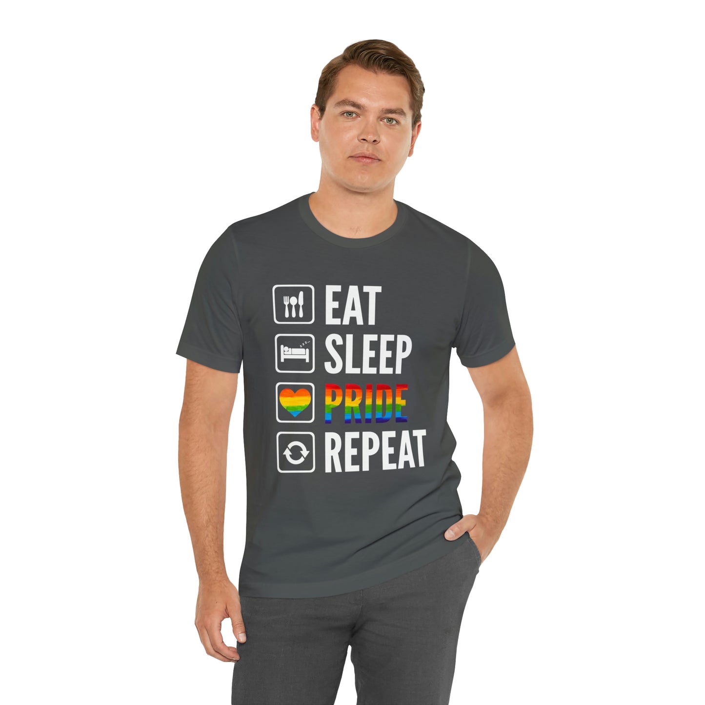 Eat Sleep Pride Repeat Unisex Tee
