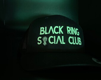Black Ring Social Club Glow in the Dark Logo Hat
