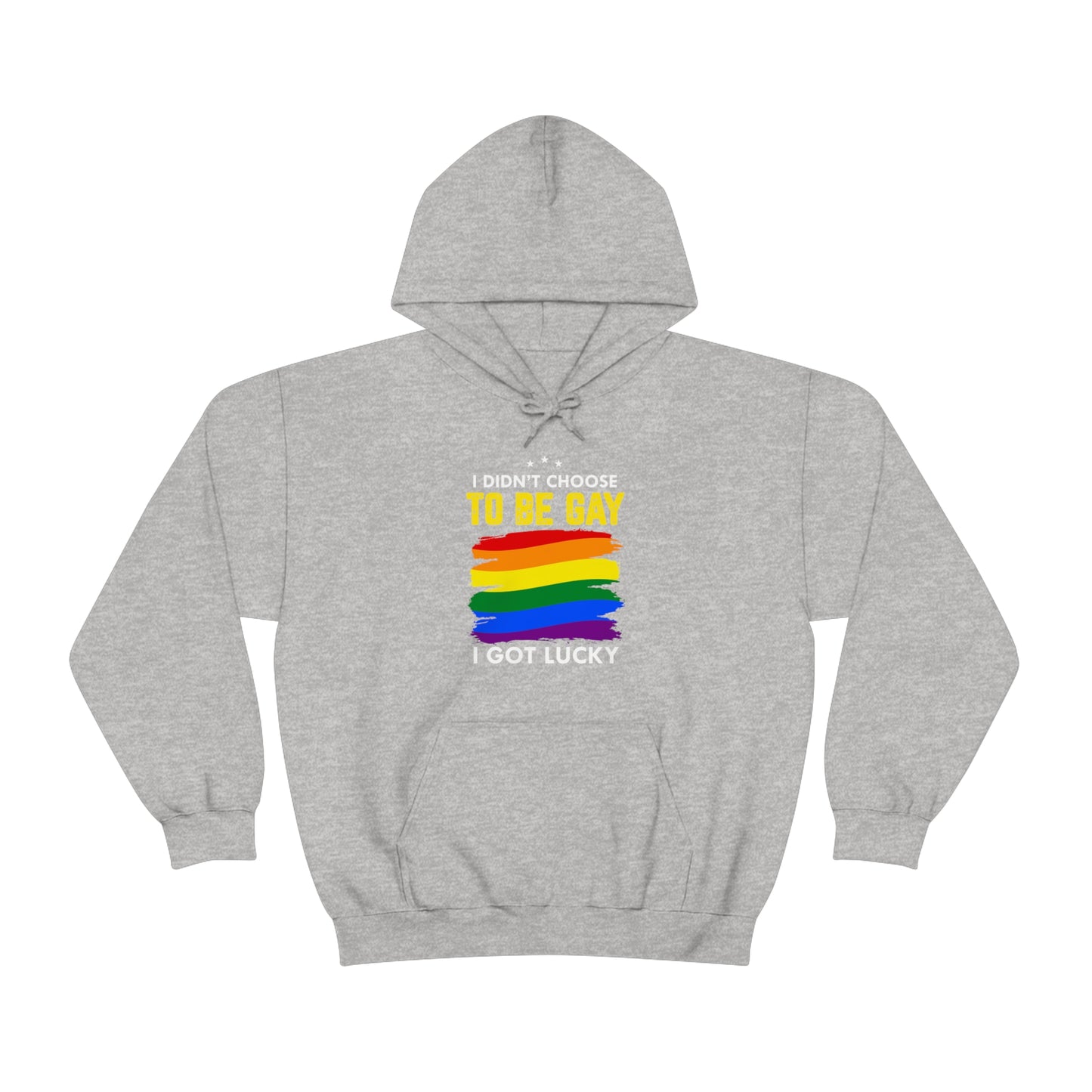 I Didn't Choose To Be Gay I Got Lucky Unisex Heavy Blend™ Hooded Sweatshirt