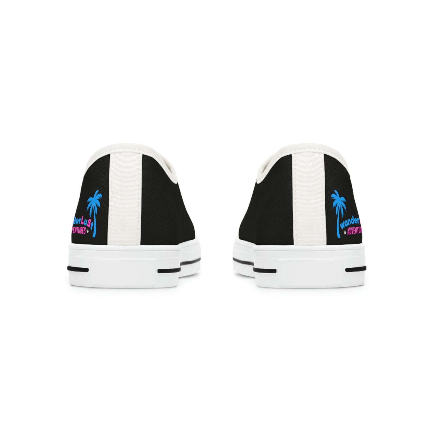 wanderLuSt ADVENTURES Black Women's Low Top Sneakers