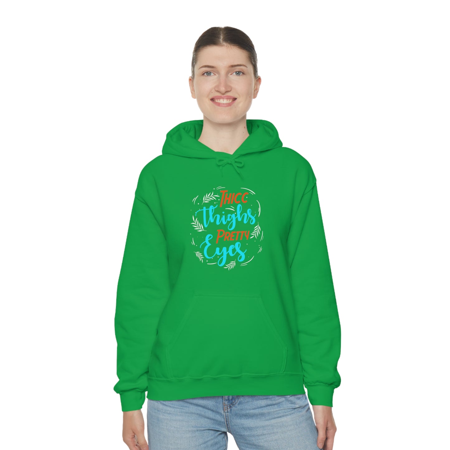 Thicc Thighs Pretty Eyes Unisex Heavy Blend™ Hooded Sweatshirt