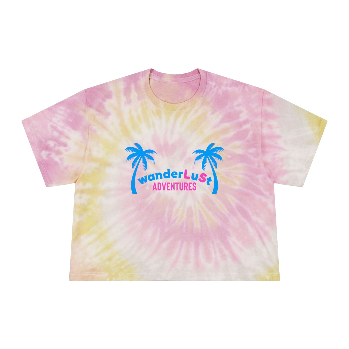 wanderLuSt ADVENTURES Women's Tie-Dye Crop Tee