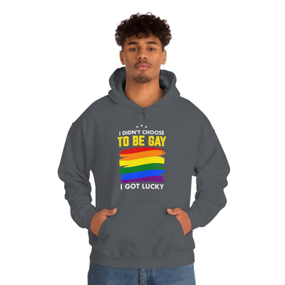 I Didn't Choose To Be Gay I Got Lucky Unisex Heavy Blend™ Hooded Sweatshirt