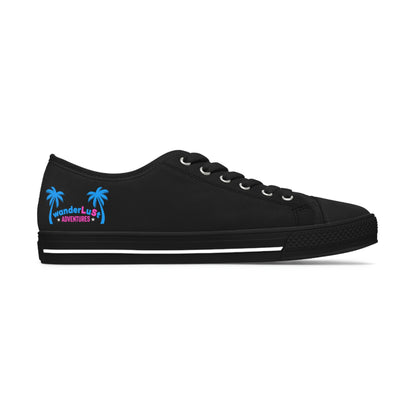 wanderLuSt ADVENTURES Black Women's Low Top Sneakers