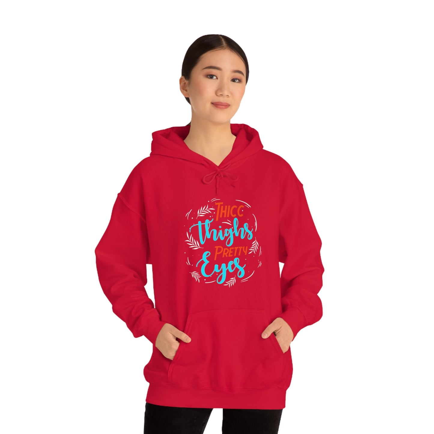 Thicc Thighs Pretty Eyes Unisex Heavy Blend™ Hooded Sweatshirt