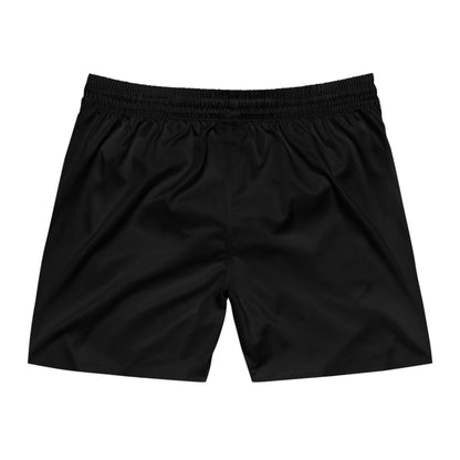 wanderLuSt ADVENTURES Black Men's Mid-Length Swim Shorts (AOP)