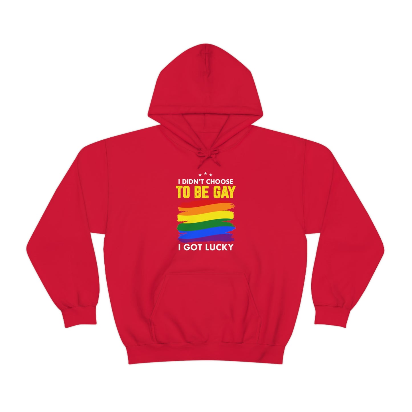 I Didn't Choose To Be Gay I Got Lucky Unisex Heavy Blend™ Hooded Sweatshirt