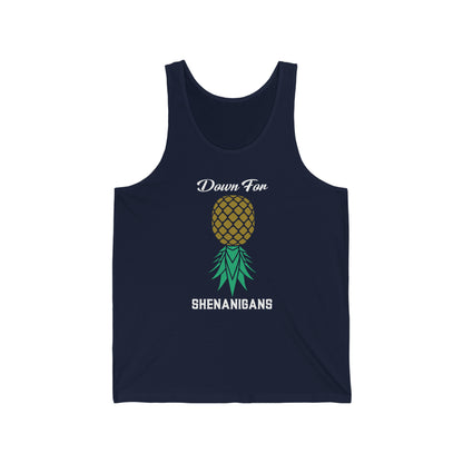 Down For Shenanigans Unisex Jersey Tank
