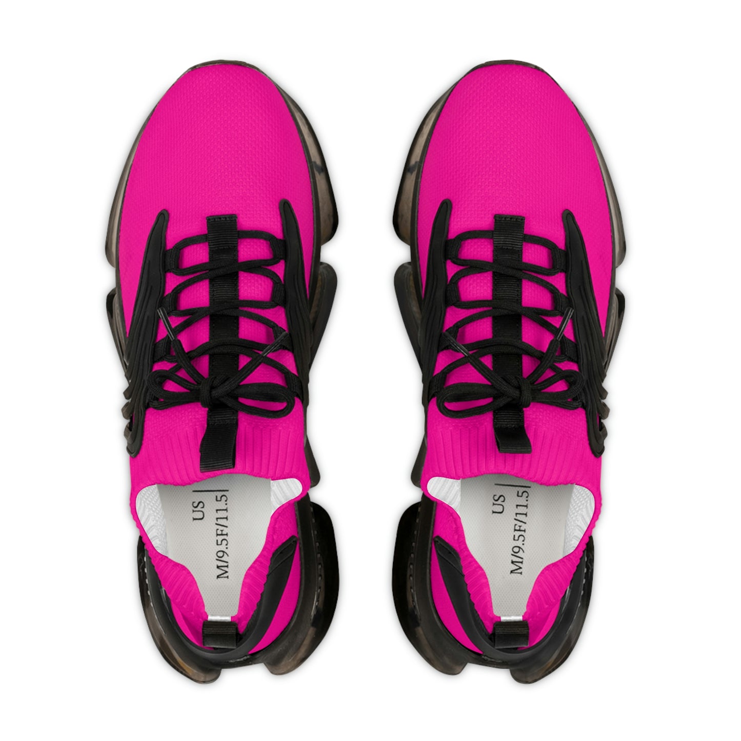 Neon Pink UV Glow Men's Women's Mesh Sneakers