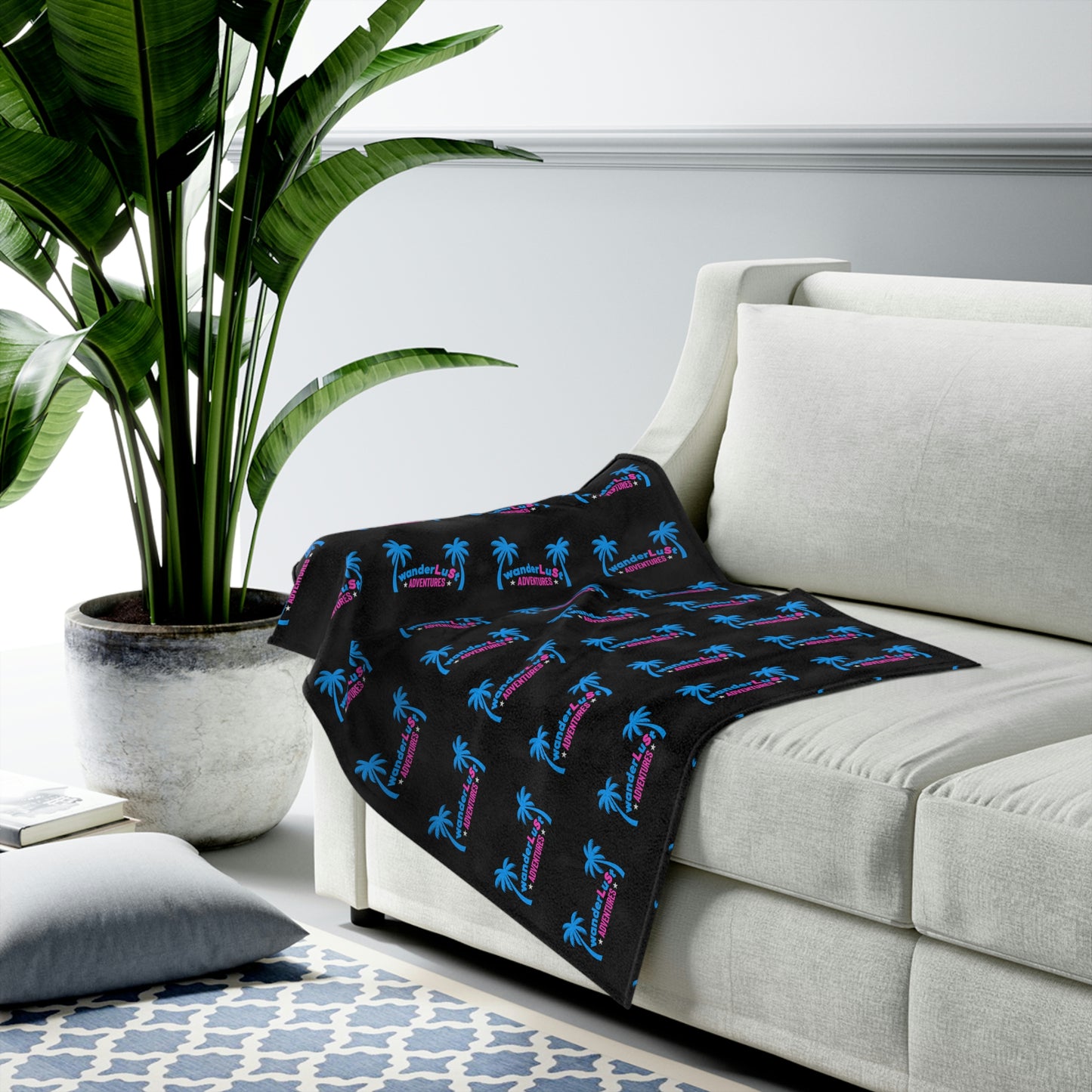 wanderLuSt ADVENTURES pattern Velveteen Plush Blanket